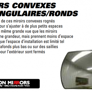 Laliberté Produits Industriels Miroir Convexes Rectangulaire rond 12 X 18