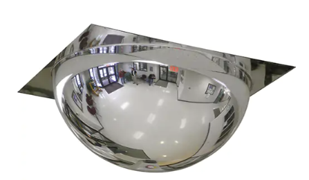 Miroir en dôme avec panneau pour plafond suspendu, Diamètre 24″
