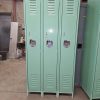 Casiers 3 portes vert reconditionné.1
